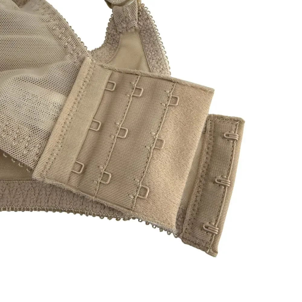 Bali Minimizer Satin Tracings Comfort Strap Underwire Bra 36D Beige